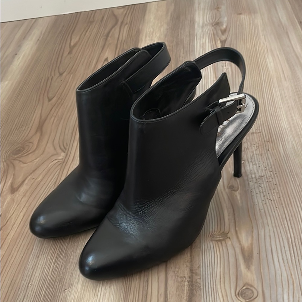 Lauren Ralph Lauren Black Heeled Rayna Mule Boots with Stiletto Heel Size 8B